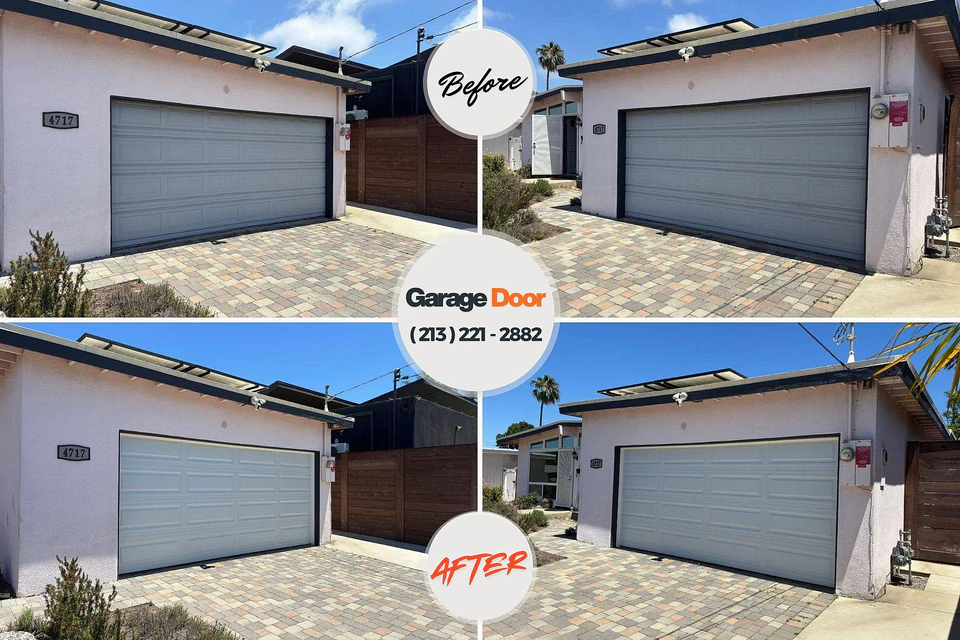 Before and after: garage door repair Twisp, WA